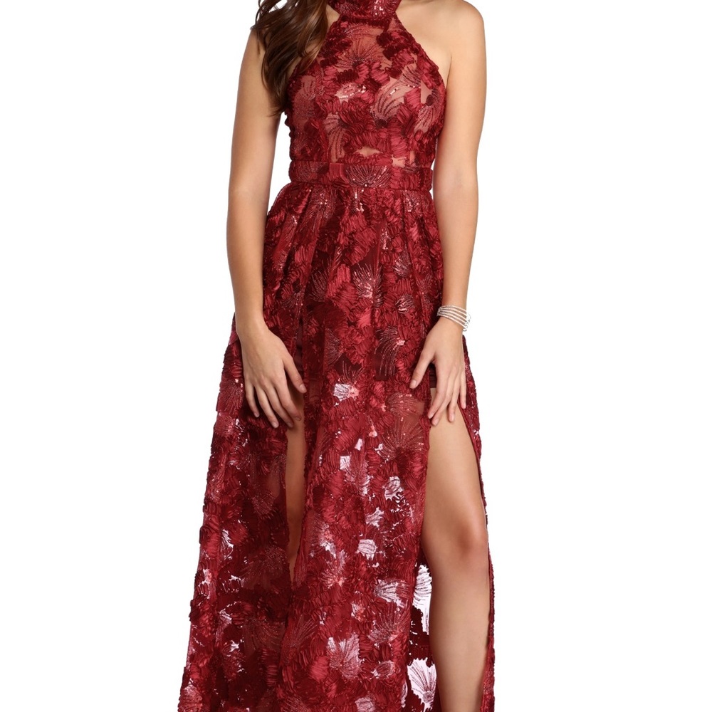 Kaela Burgundy Fiery Sunset dress from Windsor